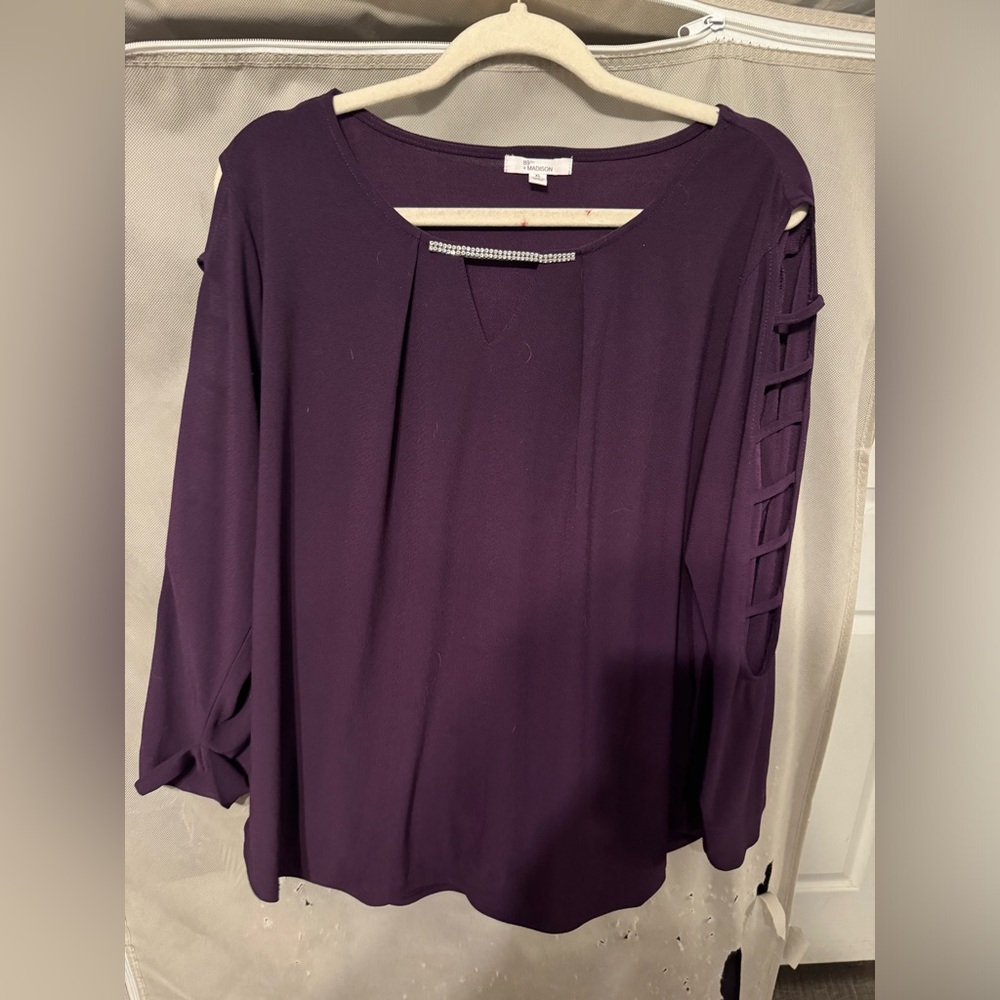 Purple 89th +Madison xL purple with bling blouse